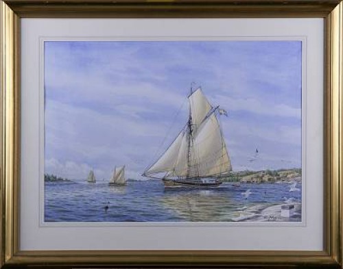 Marint Motiv by Christer HÄGG - auction artwork with signature