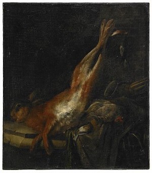 Stilleben Med Hare Och Kramsfåglar by Willem Van AELST
