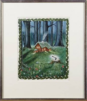 Sagoskog Med Stuga by Linda LYSELL