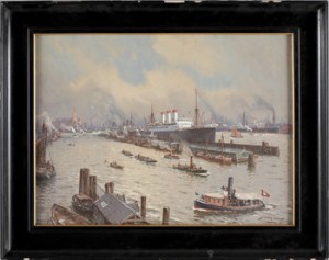 Föreställande Hamburg Från Hamnen by Willy STÖWER - auction artwork with signature