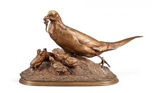 Faisan Et Ses Petits by Auguste Nicolas CAIN