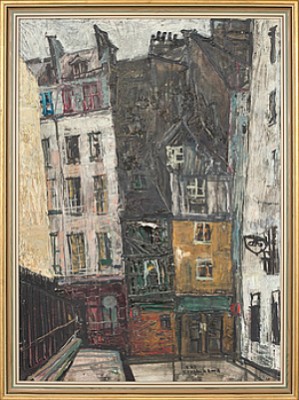 Gatumotiv Från Paris by Tsutamu YOSHIKAWA - auction artwork with signature