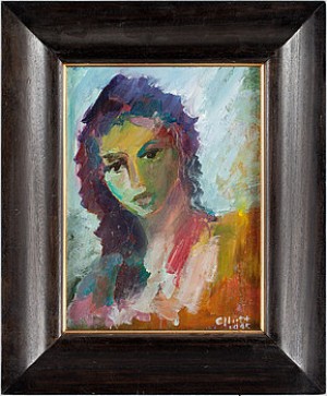Kvinnoporträtt by Richard ELLIOT - auction artwork with signature