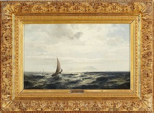 Segelbåtar Utanför Kust by Hermann Richard ESCHKE