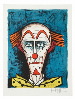 Clown Sur Fond Bleu by Bernhard BUFFET
