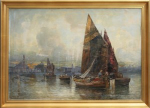 Fartyg Vid Venedig by Fernand LUBICH