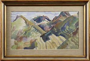 Sydländskt Bergslandskap by John STEN