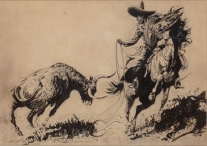 Mexican Steer On The Prod by John Edward BOREIN