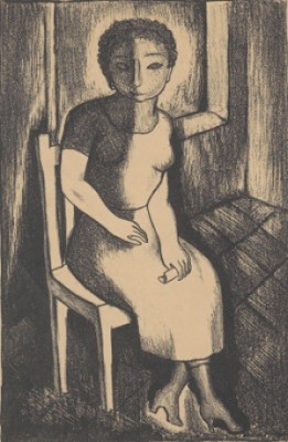 Seated Woman by Carlos Orozco ROMERO - auction artwork with signature