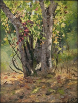 Autumn Forest by Ivanovich Anton KANDAUROW - auction artwork with signature