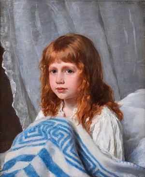 Young Girl by Elin MOLIN - auction artwork with signature