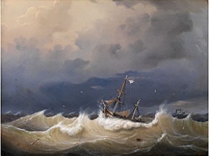 Marinestück by Johann Baptist WEISS - auction artwork with signature