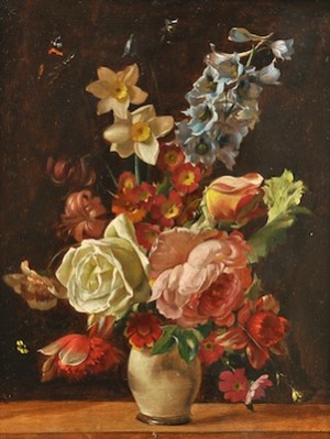 Still Life With Peonies by Giuseppe RECCO
