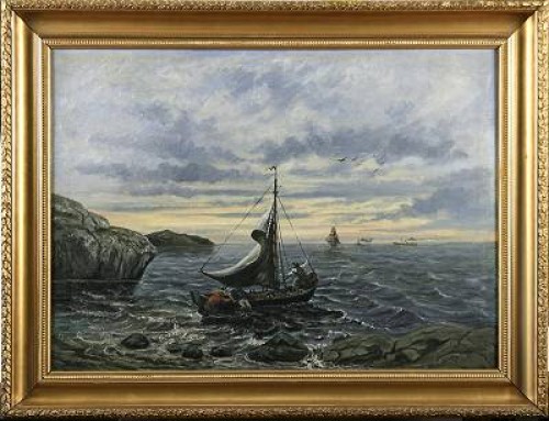Marint Motiv by Isidor SMEDBERG - auction artwork with signature