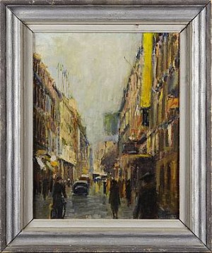 Gata - Göteborg by Gösta JOHANSSON - auction artwork with signature