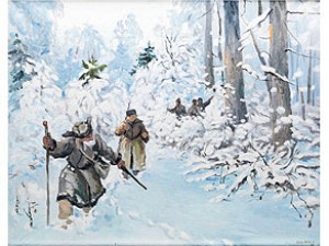 Jäger Im Schnee by Stas BLINOW