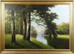 Landskap by Fritz CHWALA - auction artwork with signature