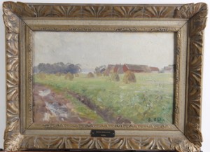 Landskapsvy by Gerda AHLM - auction artwork with signature