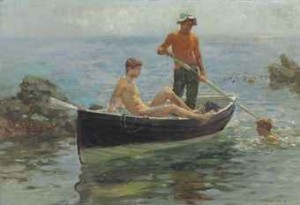 The Orange Jersey by Henry Scott TUKE