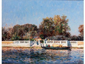 Der Volkspark In Venedig by Jean-Baptiste OLIVE - auction artwork with signature