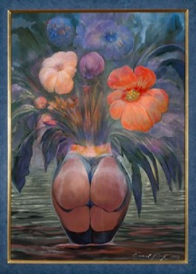 Vase In Der Lagune La Brasiliana by Ernst FUCHS