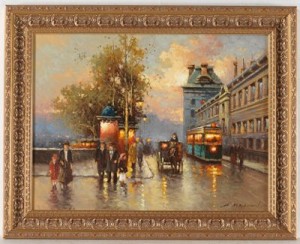 Paris Street Scene, Louvre by Yuri KUZMIN
