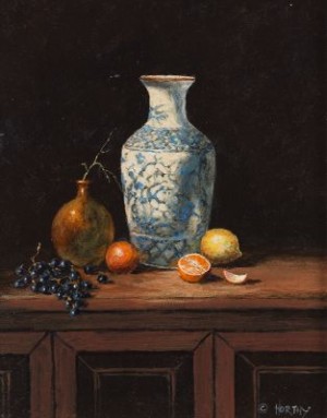 Still Life With Chinese Vase by Nador HORTHY - auction artwork with signature