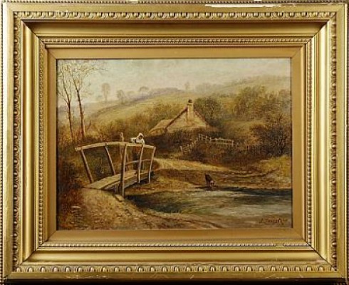 Cottage by John LANGSTAFFE - auction artwork with signature