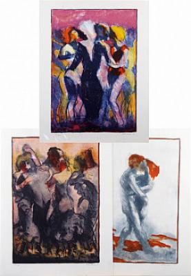 Dansen, Svit Med Tre Färglitografier by Peter DAHL