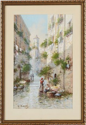 Sydländsk Bygata by Y. GIANNI - auction artwork with signature