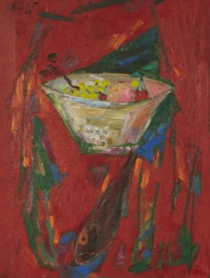 Roter Klang by Adolf HERBST - auction artwork with signature