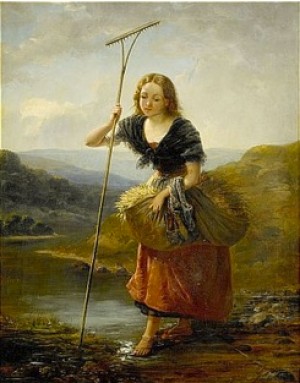 Skördeflicka by Theodor JENSEN - auction artwork with signature