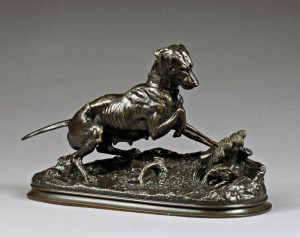 Chien à L'arrêt Sur Un Lièvre by Joseph Victor CHEMIN