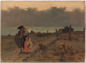 Evening by Francois FLAMENG - auction artwork with signature