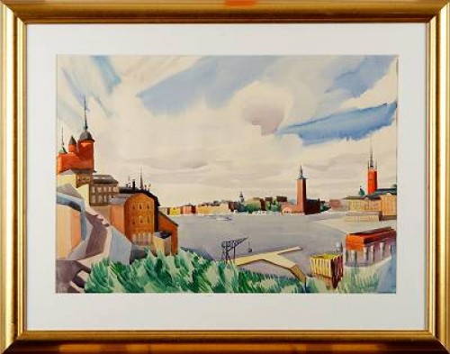 Stockholmsmotiv by DMEKKI - auction artwork with signature