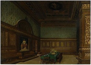 Interiör by Josef Theodor HANSEN - auction artwork with signature