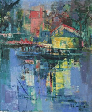 Bord De Marne by Jose PALMEIRO - auction artwork with signature