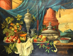 Still Life With Fruit by William E. SKILLING - auction artwork with signature