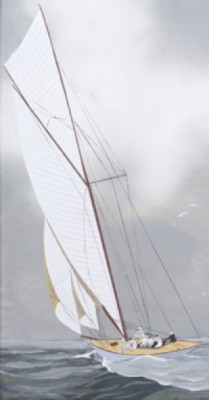 Voilier En Régate by Léon HAFFNER - auction artwork with signature