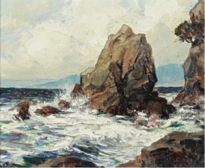 Bord De Mer Aux Environs De Toulon by Gustave VIDAL