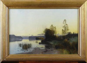 Insjölandskap Med Stuga by Carl BRANDT