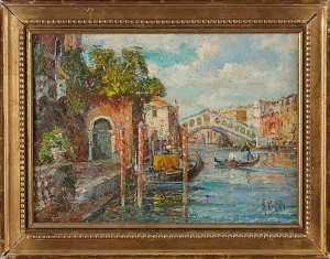 Canal Grande Venedig by Antonio BONINI - auction artwork with signature