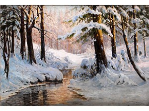 Verschneite Waldlandschaft by Walter MORAS