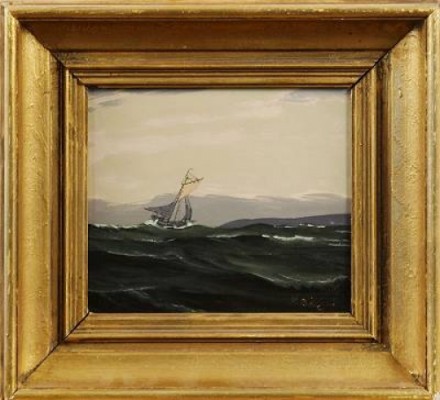 Segelfartyg På öppet Hav by B BILLE - auction artwork with signature