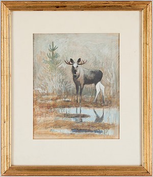 älg I Skog by Harald WIBERG