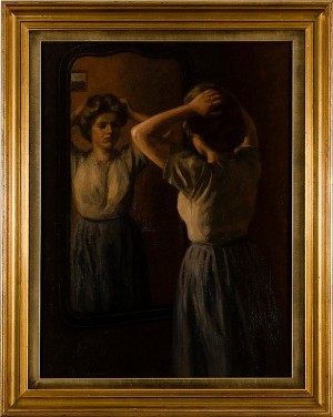 By The Mirror by Väinö STRENG - auction artwork with signature