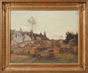 Skogsbruksskildring by Villgodt LUNDGREN