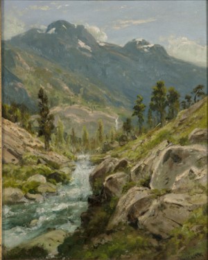 View Of Sierra Mountains, California by William KEITH