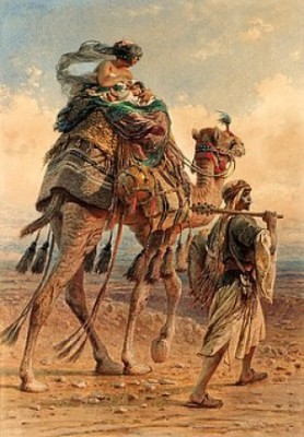 Beduinfamilj I öknen by Carl HAAG