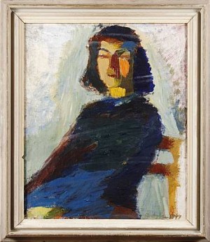 Kvinnoporträtt by Ignas BUDRYS - auction artwork with signature